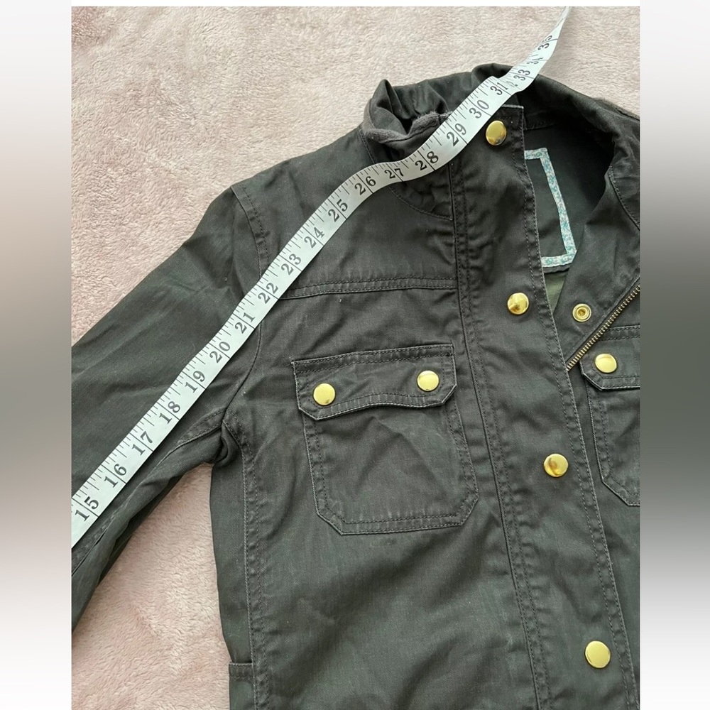J Crew Women’s Relaxed Boyfriend Field Jacket Style Army Green Size Xsmall - Picture 8 of 10